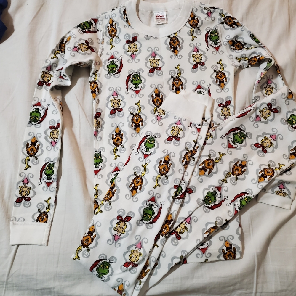 Hanna Andersson Dr. Seuss Grinch Pajama Set NWOT Boys Size 12